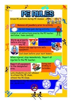Results for physical education rules poster .